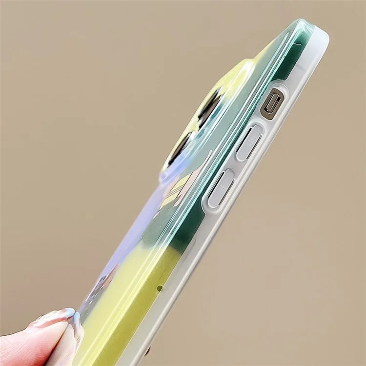 For iPhone 15 Pro Max Mobile Phone Case Cartoon Dachshund TPU Cover with Matte Translucent Edge