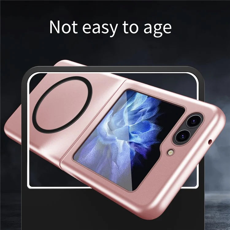 For Samsung Galaxy Z Flip6 5G Frosted Case Skin-Touch Hard PC Phone Cover Compatible with Magsafe