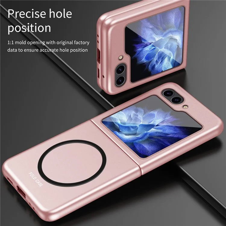 For Samsung Galaxy Z Flip6 5G Frosted Case Skin-Touch Hard PC Phone Cover Compatible with Magsafe