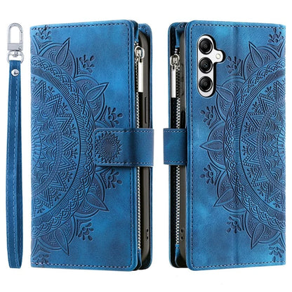 For Samsung Galaxy M55 5G / C55 5G / F55 5G Wallet Case Zipper Pocket Flip Leather Mandala Totem Phone Cover