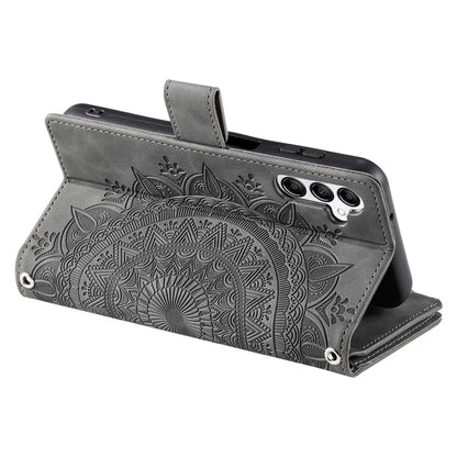 For Samsung Galaxy M55 5G / C55 5G / F55 5G Wallet Case Zipper Pocket Flip Leather Mandala Totem Phone Cover