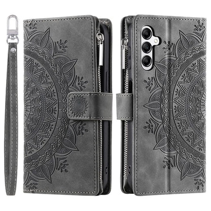 For Samsung Galaxy M55 5G / C55 5G / F55 5G Wallet Case Zipper Pocket Flip Leather Mandala Totem Phone Cover