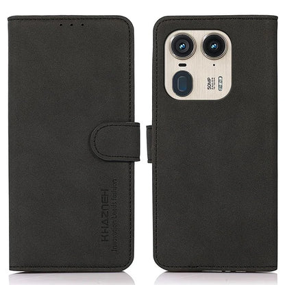 KHAZNEH For Motorola Edge 50 Ultra 5G / Moto X50 Ultra 5G Magnetic Case Texture Leather Soft Touch Mobile Phone Cover