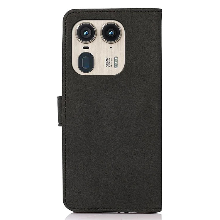 KHAZNEH For Motorola Edge 50 Ultra 5G / Moto X50 Ultra 5G Magnetic Case Texture Leather Soft Touch Mobile Phone Cover