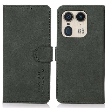 KHAZNEH For Motorola Edge 50 Ultra 5G / Moto X50 Ultra 5G Magnetic Case Texture Leather Soft Touch Mobile Phone Cover