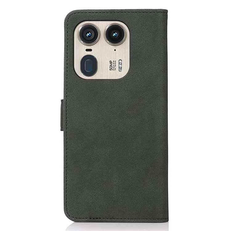 KHAZNEH For Motorola Edge 50 Ultra 5G / Moto X50 Ultra 5G Magnetic Case Texture Leather Soft Touch Mobile Phone Cover