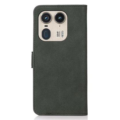 KHAZNEH For Motorola Edge 50 Ultra 5G / Moto X50 Ultra 5G Magnetic Case Texture Leather Soft Touch Mobile Phone Cover