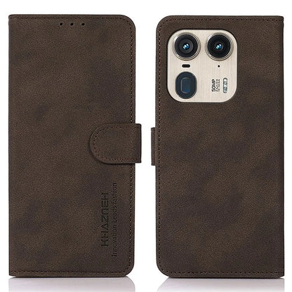 KHAZNEH For Motorola Edge 50 Ultra 5G / Moto X50 Ultra 5G Magnetic Case Texture Leather Soft Touch Mobile Phone Cover