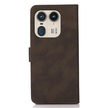 KHAZNEH For Motorola Edge 50 Ultra 5G / Moto X50 Ultra 5G Magnetic Case Texture Leather Soft Touch Mobile Phone Cover