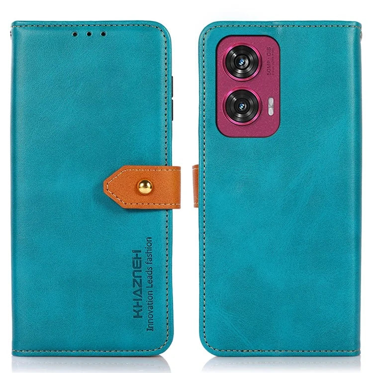 KHAZNEH For Motorola Edge 50 Fusion 5G Cell Phone Cases PU Leather Card Holder Magnetic Cover