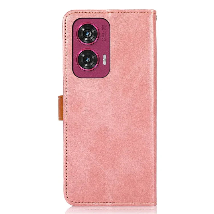 KHAZNEH For Motorola Edge 50 Fusion 5G Cell Phone Cases PU Leather Card Holder Magnetic Cover