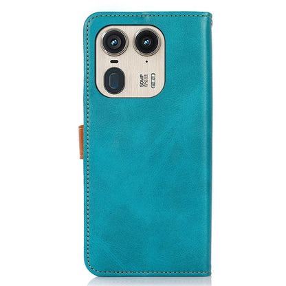 KHAZNEH For Motorola Edge 50 Ultra 5G / Moto X50 Ultra 5G Case PU Leather Phone Cover Gold Magnetic Buckle Decor