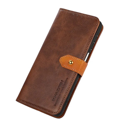 KHAZNEH For Motorola Edge 50 Ultra 5G / Moto X50 Ultra 5G Case PU Leather Phone Cover Gold Magnetic Buckle Decor