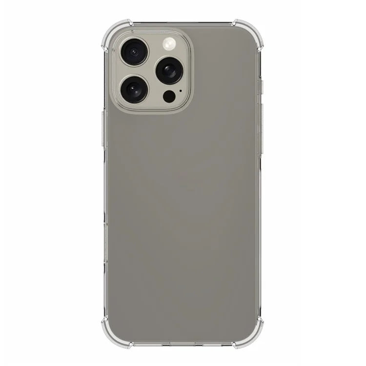 For iPhone 16 Pro Max Case Drop Protection Anti-Slip Transparent TPU Phone Cover