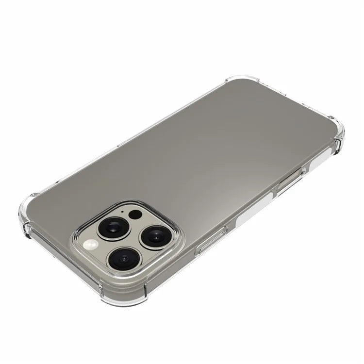 For iPhone 16 Pro Max Case Drop Protection Anti-Slip Transparent TPU Phone Cover