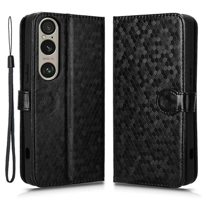 For Sony Xperia 1 VI Wallet Case Stand Leather Phone Cover Dot Imprinted
