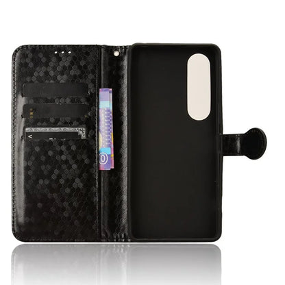 For Sony Xperia 1 VI Wallet Case Stand Leather Phone Cover Dot Imprinted