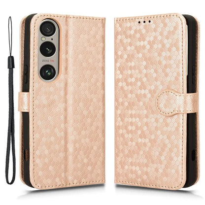For Sony Xperia 1 VI Wallet Case Stand Leather Phone Cover Dot Imprinted