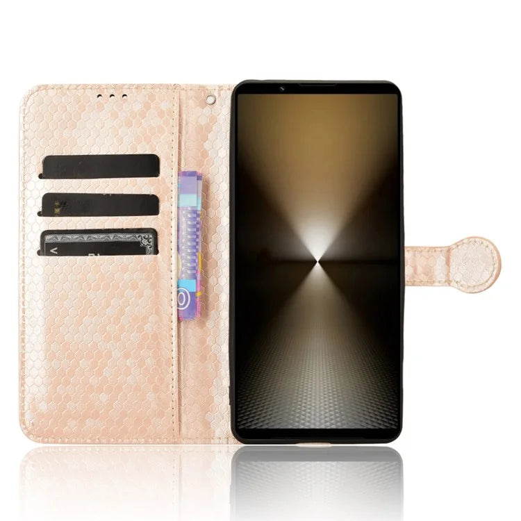 For Sony Xperia 1 VI Wallet Case Stand Leather Phone Cover Dot Imprinted
