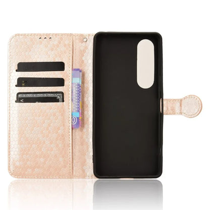 For Sony Xperia 1 VI Wallet Case Stand Leather Phone Cover Dot Imprinted