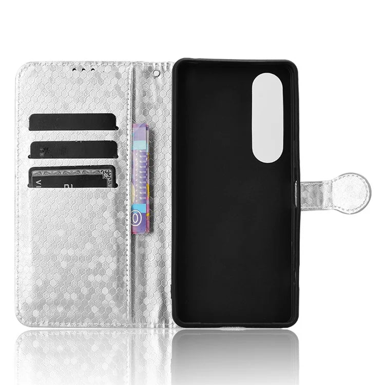 For Sony Xperia 1 VI Wallet Case Stand Leather Phone Cover Dot Imprinted
