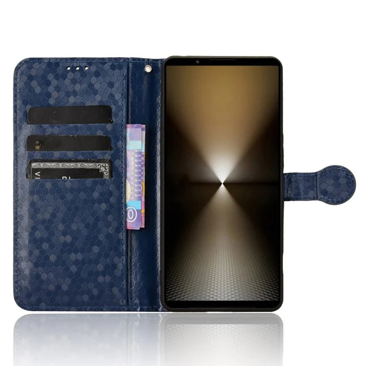 For Sony Xperia 1 VI Wallet Case Stand Leather Phone Cover Dot Imprinted