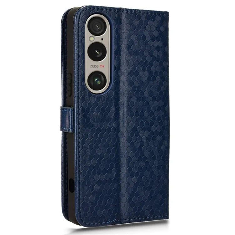 For Sony Xperia 1 VI Wallet Case Stand Leather Phone Cover Dot Imprinted
