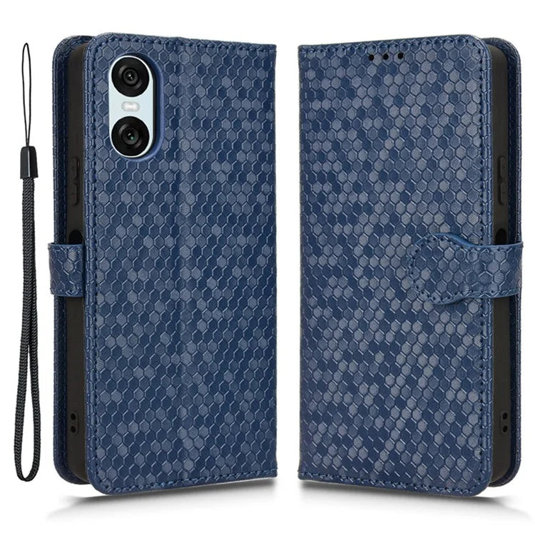 For Sony Xperia 10 VI Case Dot Pattern Card Slots Stand Mobile Phone Cover