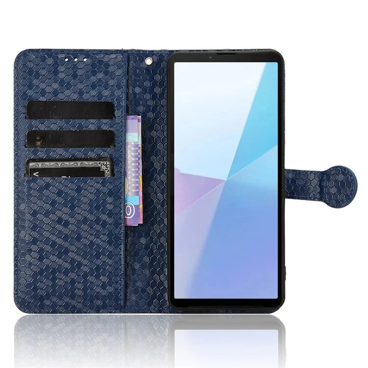 For Sony Xperia 10 VI Case Dot Pattern Card Slots Stand Mobile Phone Cover