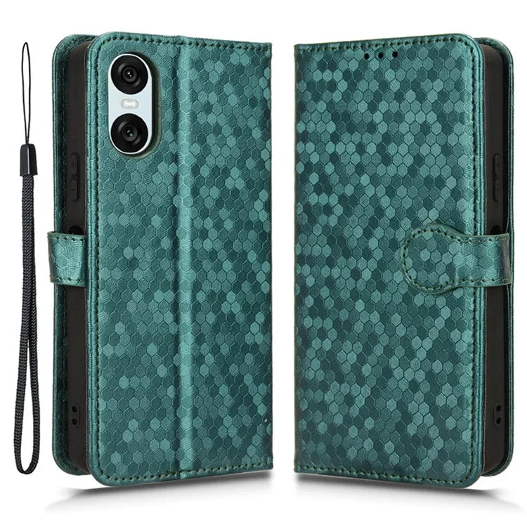 For Sony Xperia 10 VI Case Dot Pattern Card Slots Stand Mobile Phone Cover