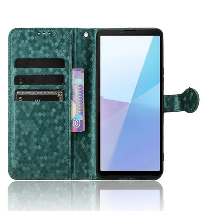 For Sony Xperia 10 VI Case Dot Pattern Card Slots Stand Mobile Phone Cover
