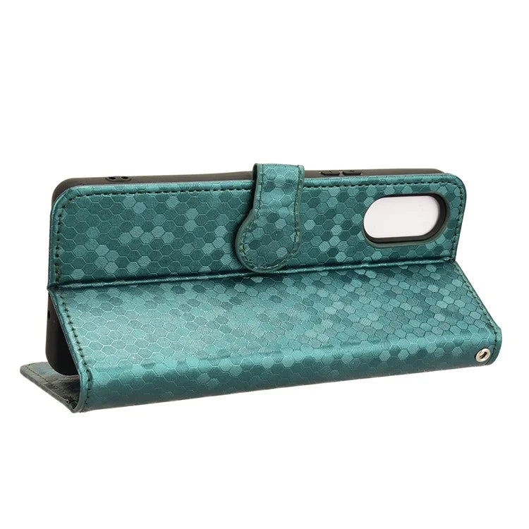For Sony Xperia 10 VI Case Dot Pattern Card Slots Stand Mobile Phone Cover