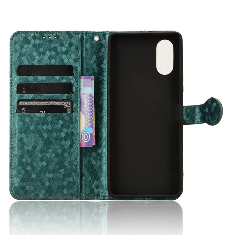 For Sony Xperia 10 VI Case Dot Pattern Card Slots Stand Mobile Phone Cover
