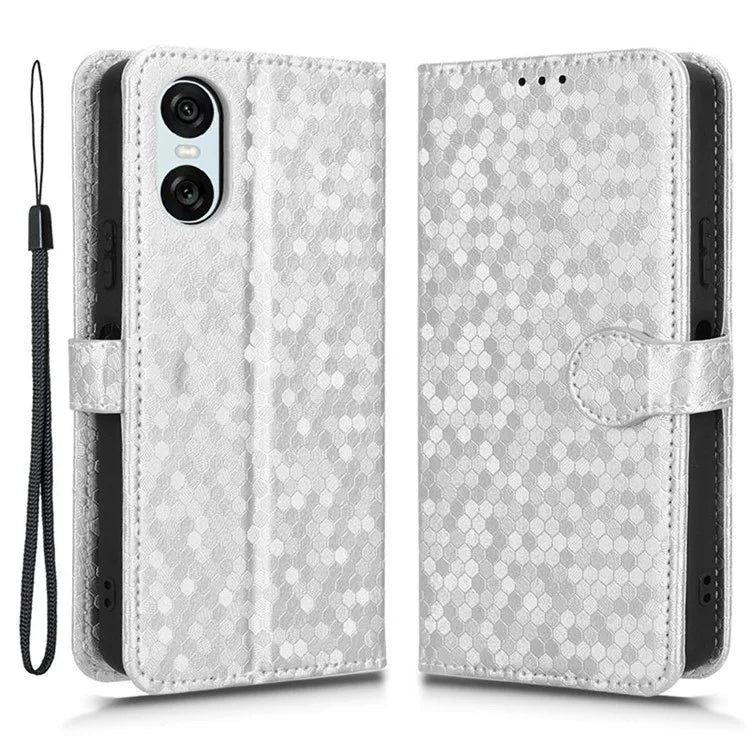 For Sony Xperia 10 VI Case Dot Pattern Card Slots Stand Mobile Phone Cover
