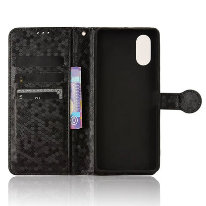 For Sony Xperia 10 VI Case Dot Pattern Card Slots Stand Mobile Phone Cover