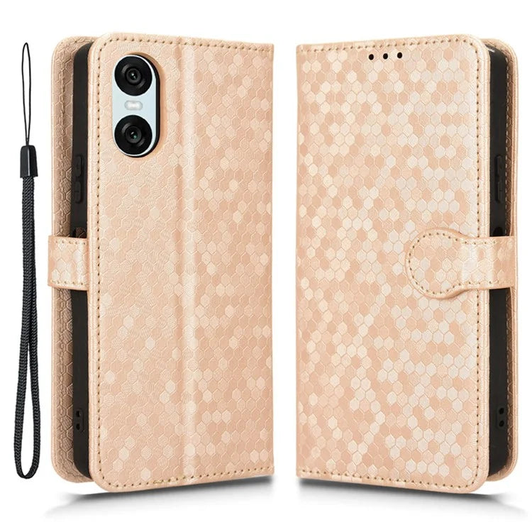 For Sony Xperia 10 VI Case Dot Pattern Card Slots Stand Mobile Phone Cover
