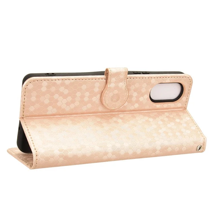 For Sony Xperia 10 VI Case Dot Pattern Card Slots Stand Mobile Phone Cover