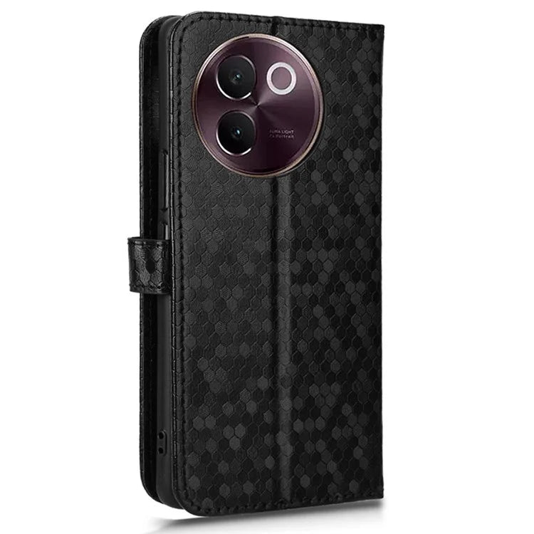 For vivo V30e 5G Case Shockproof Dot Imprinted PU Leather Flip Phone Wallet Cover