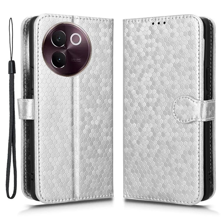 For vivo V30e 5G Case Shockproof Dot Imprinted PU Leather Flip Phone Wallet Cover