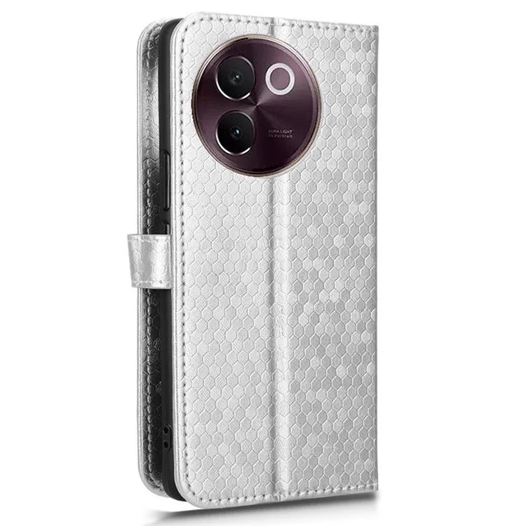 For vivo V30e 5G Case Shockproof Dot Imprinted PU Leather Flip Phone Wallet Cover
