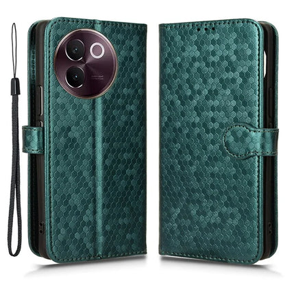 For vivo V30e 5G Case Shockproof Dot Imprinted PU Leather Flip Phone Wallet Cover