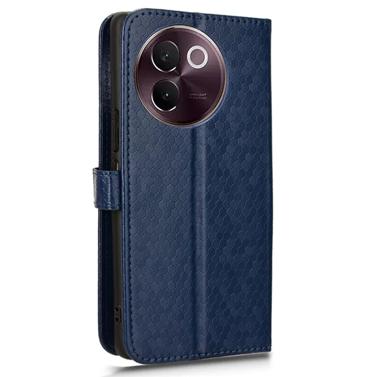 For vivo V30e 5G Case Shockproof Dot Imprinted PU Leather Flip Phone Wallet Cover