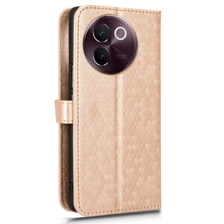 For vivo V30e 5G Case Shockproof Dot Imprinted PU Leather Flip Phone Wallet Cover