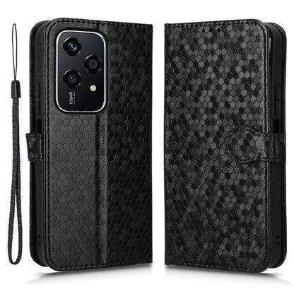 For Honor 200 Lite Wallet Card Slots Case Dot Imprinted Leather Phone Cover
