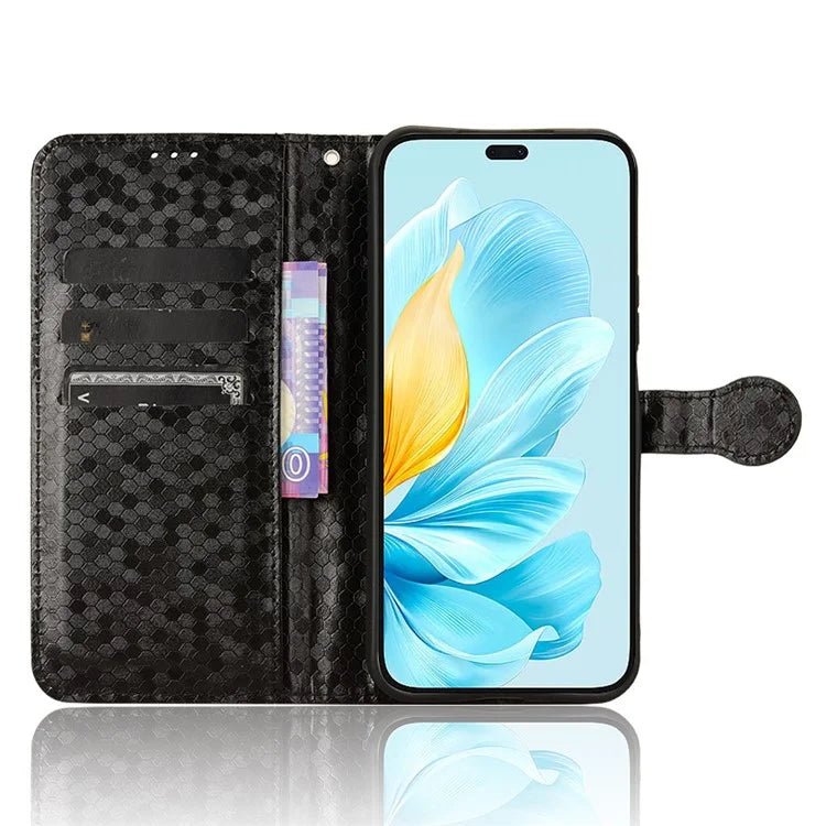 For Honor 200 Lite Wallet Card Slots Case Dot Imprinted Leather Phone Cover