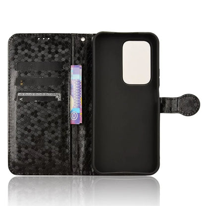 For Honor 200 Lite Wallet Card Slots Case Dot Imprinted Leather Phone Cover