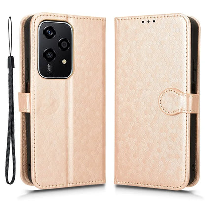 For Honor 200 Lite Wallet Card Slots Case Dot Imprinted Leather Phone Cover