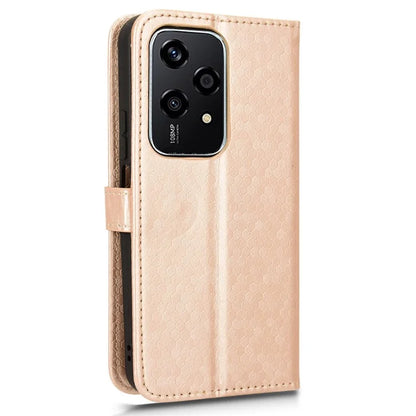 For Honor 200 Lite Wallet Card Slots Case Dot Imprinted Leather Phone Cover