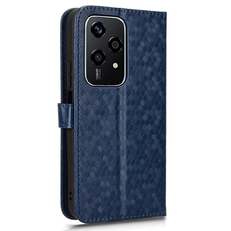 For Honor 200 Lite Wallet Card Slots Case Dot Imprinted Leather Phone Cover