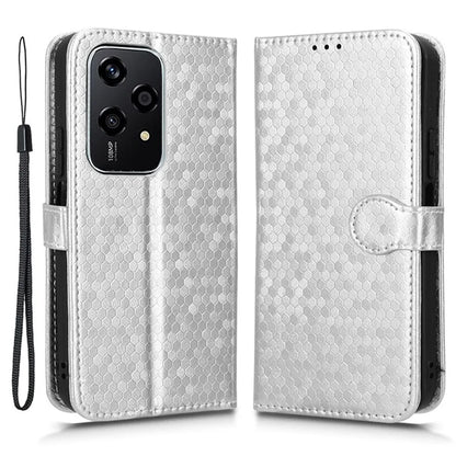 For Honor 200 Lite Wallet Card Slots Case Dot Imprinted Leather Phone Cover